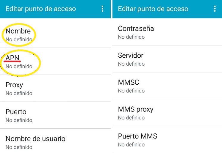 ajustes apn android infocomputer